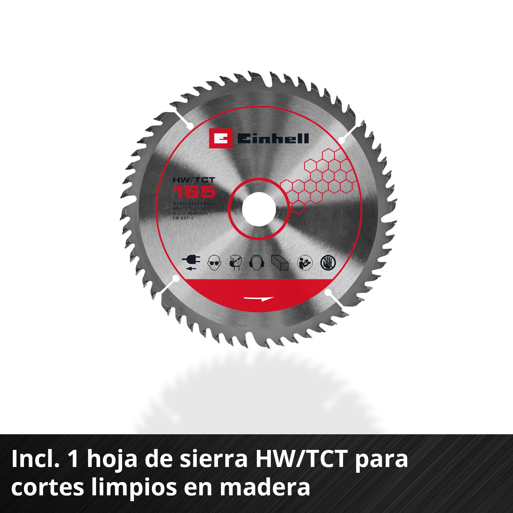 Sierra de incisión con batería TP-PS 18/165 Li BL-Solo Einhell Professional Power X-Change (18V, Ø 165 mm, hoja de sierra, Brushless, profundidad de corte 56 mm, ajuste sin herramientas, sin batería)