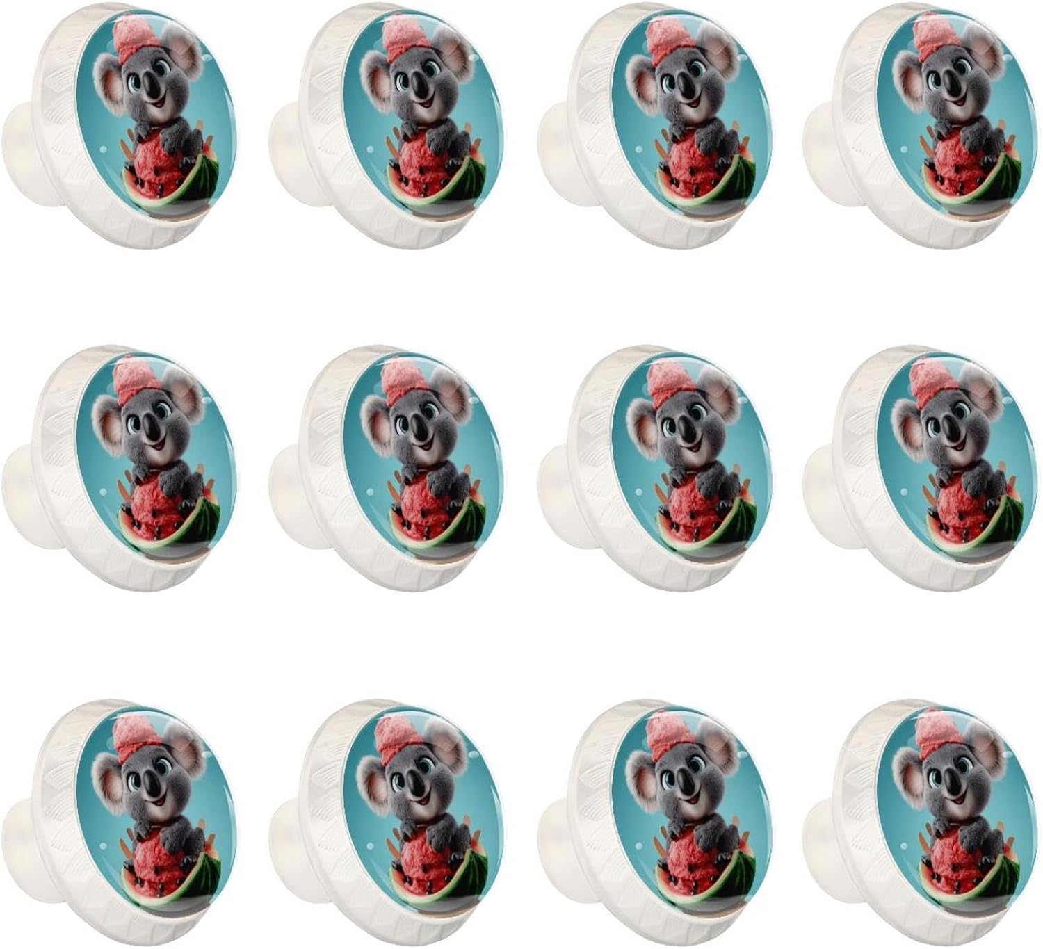 Black Round Dog Paw Print (1) Dresser Knobs, Decorative Cabinet Pulls for Home Improvement, Durable Glass Hardware for Kitchen Bathroom