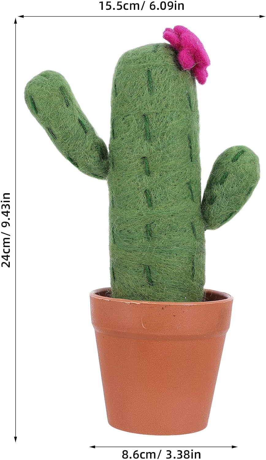 YARNOW Potted Cactus Pincushion, Flower Pot Pin Cushions for Sewing and Embroidery, Decorative Needle Cushion Organizer for Quilting Sewers Applique Accessory