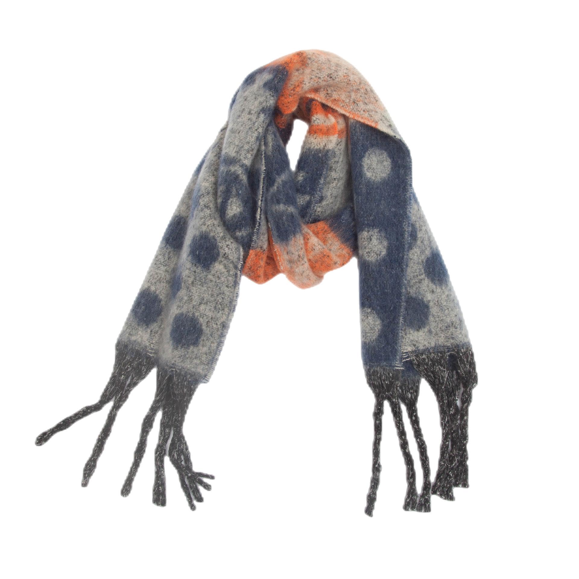 Sciarpa Donna Scialle Uomo Sciarpa A Pois Jacquard con Frange sul Collo Ispessite Invernale
