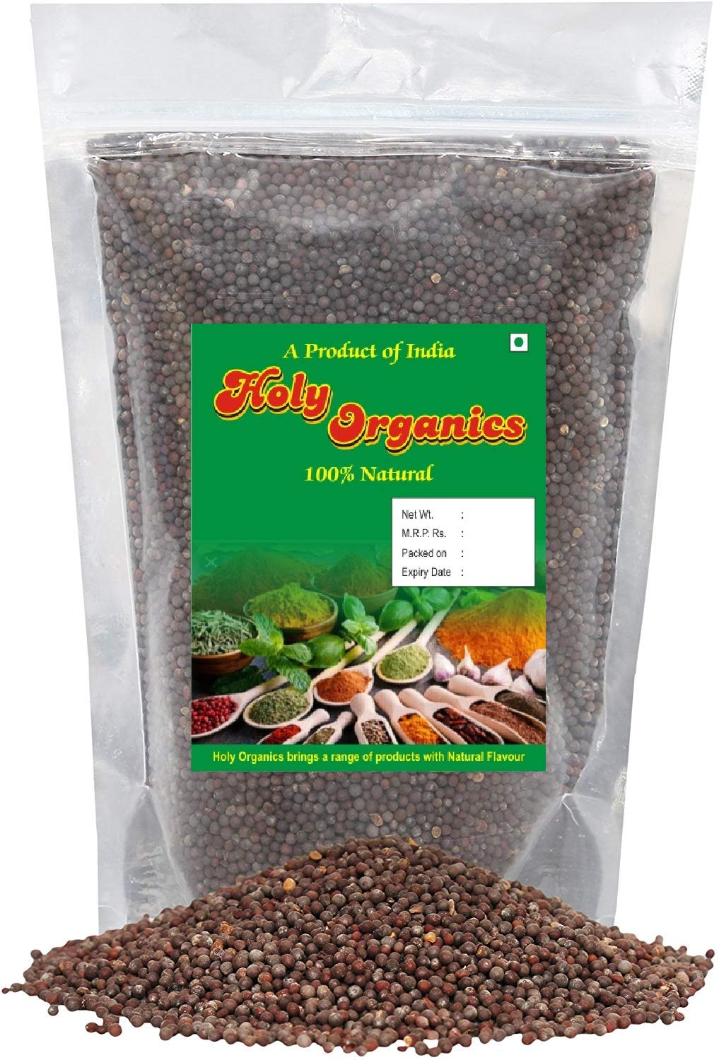 Earth Best 100% Natural Mustard Black Seeds Organic (Sarson Kali) 250 Gm