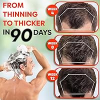 Vista 2 de Champú para el crecimiento del cabello, fórmula botánica natural con infusión de biotina con aceite de árbol de té, ginseng y menta para un cabello