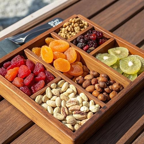 Miniatura 163 de Cesta de regalo "Get Well Soon" (Mejórate pronto), bandeja de madera para frutos secos + cinta roja (12 piezas surtidas), paquete de cuidado "Feel