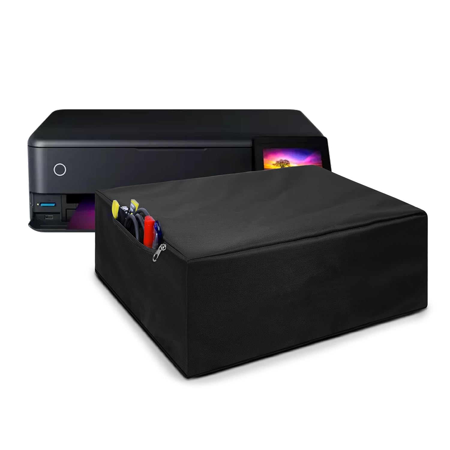 Alifiya Dust Proof Washable Printer Cover for Epson L8180 Multi-function Color Inkjet Printer – Black