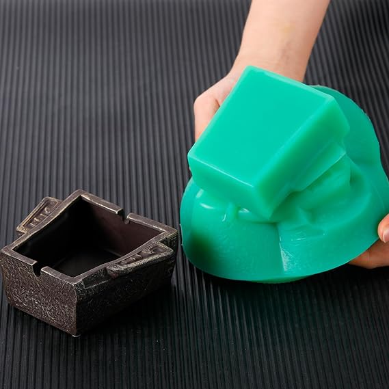 BBDINO Super Elastic Liquid Silicone Mould Making Kit 8A Jade Green 2000g | 1A:1B Mix Self Degassing 3h Fast Cure Platinum Liquid Silicone Mould Making of Casting with Resins |Plaster |Candle |Soap etc