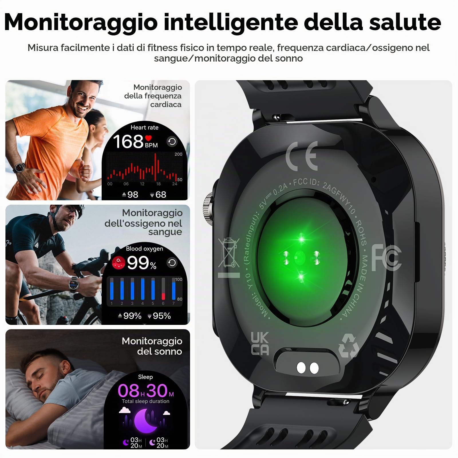 2026 Smartwatch Uomo, Nuovo 1,43'' Orologio Intelligente Fitness con Chiamate Bluetooth,Militari Smart Watch Tracker 130+ Modalità Sportive per Cardiofrequenzimetro,SpO2, Smart Watch per Android iOS