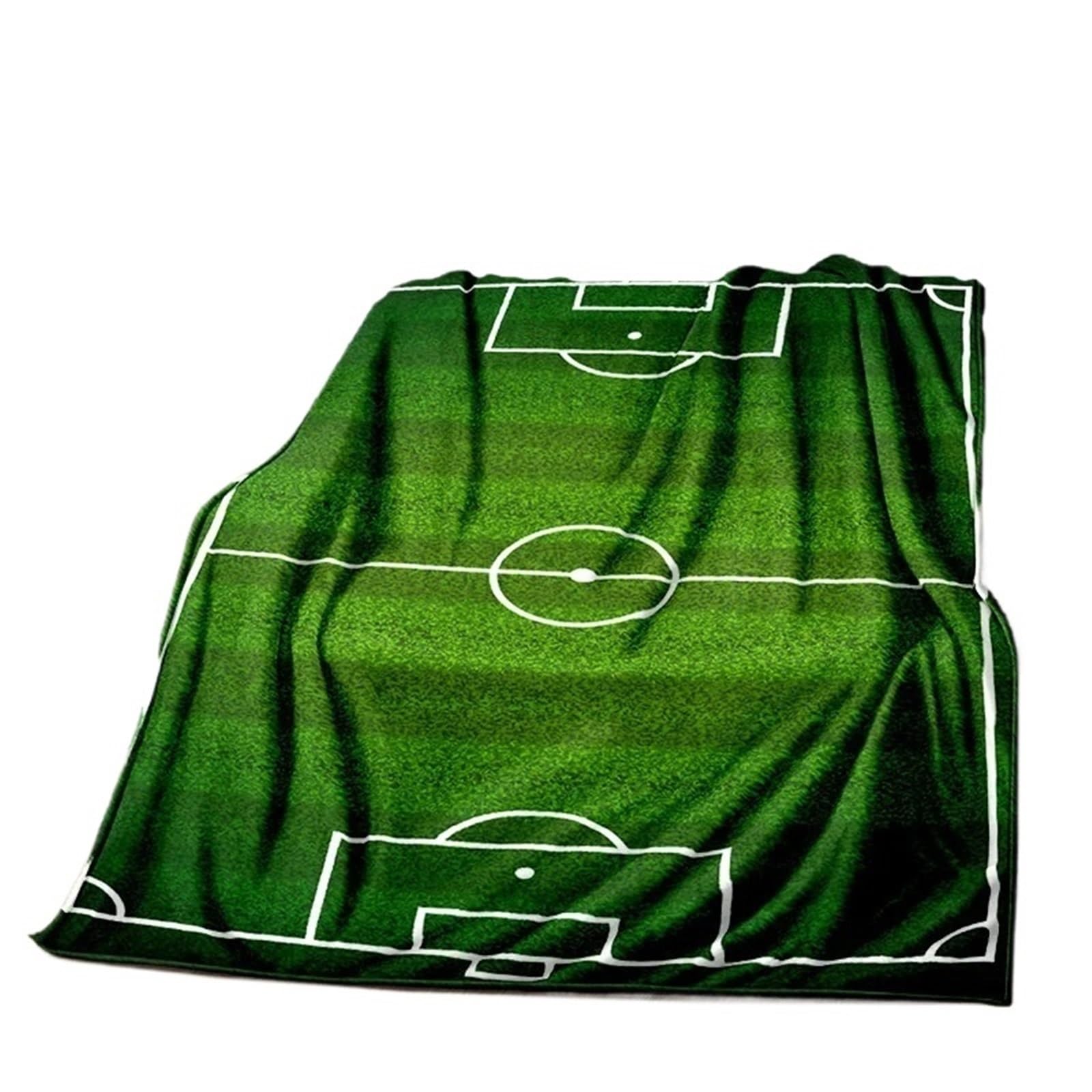WSQHAO Football Field Soccer Sport Soft Blanket, Throw For Home Bedroom Bed Sofa Travel for Bed Couch(Color3)