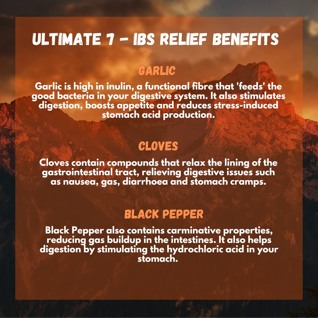 Buy Organic IBS Relief 120 Natural Capsules Contains 7 Medicinal