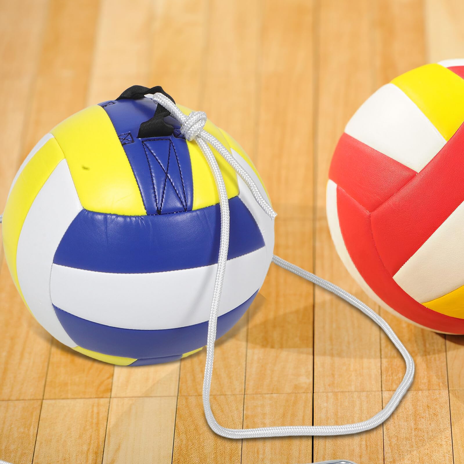 Healvian Entrenador de Remates de Voleibol con Cuerda, Pelota de Práctica Estándar Oficial de Tamaño Regulado, Material para Entrenamiento Silencioso y Seguro, Balón de Voleibol