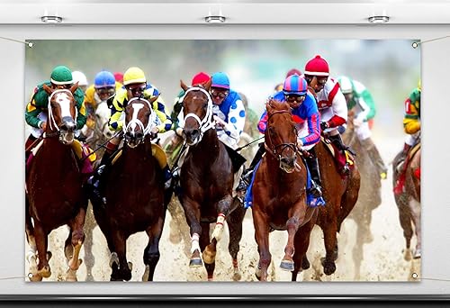 Miniatura 2 de Nepnuser Kentucky Derby - Telón de fondo para cabina de fotos de Churchill Downs, carreras de caballos para interiores y exteriores, fotografía,