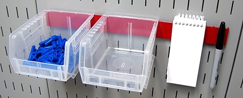 Miniatura 4 de Wall Control Pegboard - Soporte para herramientas de 14 pulgadas y tablero de herramientas ranurado, color rojo (paquete de 2)