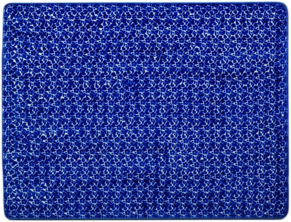 Polmedia Polish Pottery Cookie Sheet - Choppy Waters Pattern Handmade in Boleslawiec Poland by Ceramika Artystyczna + Certificate of Authenticity
