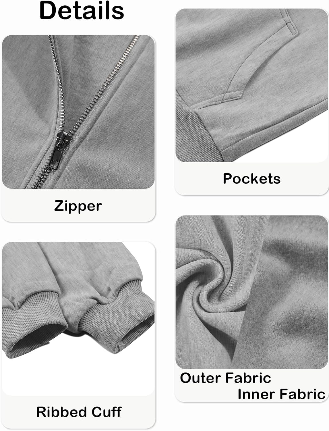 Meikulo Girls Zip Up Hoodie Kids Fashion Oversized Long Sleeve Sweatshirt Jacket with Pockets 7-14 Years - Image 6