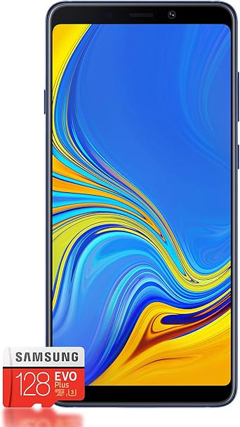 Samsung Galaxy A9 2018 Smartphone Bundle [6.3 Inches, 128GB] + Evo Plus 128GB Memory Card