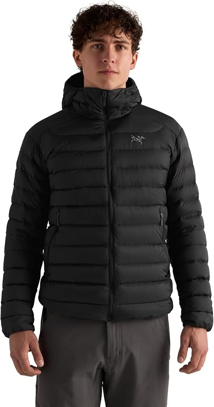 Arc'teryx Cerium Hoody, campera de plumón para hombre | campera de invierno plegable y aislada para hombre con capucha | Negro, mediano | campera de invierno plegable y aislante para hombre con capucha
