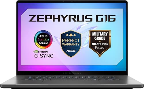 ASUS ROG Zephyrus Intel® Core™ Ultra 9 32GB RAM 2TB SSD NV RTX5070 Ti 12GB 16.0 OLED WIN11 HOME Laptop