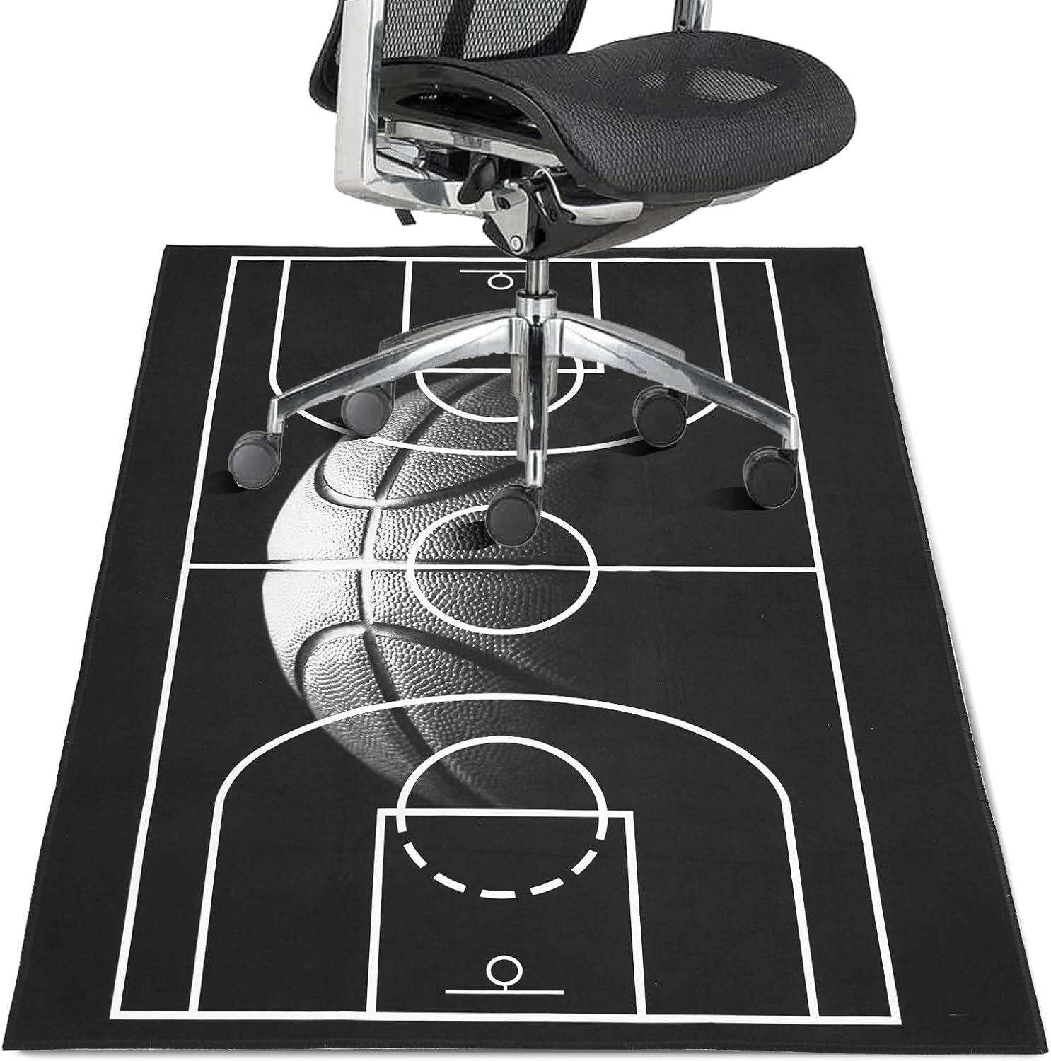 Gaming Chair Mat for Hardwood Floor 36"X 48" Office Rugs for Basketball Game Rolling Mats for Chair Gamer Computer Desk Chair Non-Slip Protector Mats for Hard Floor & Tile Floor Decor