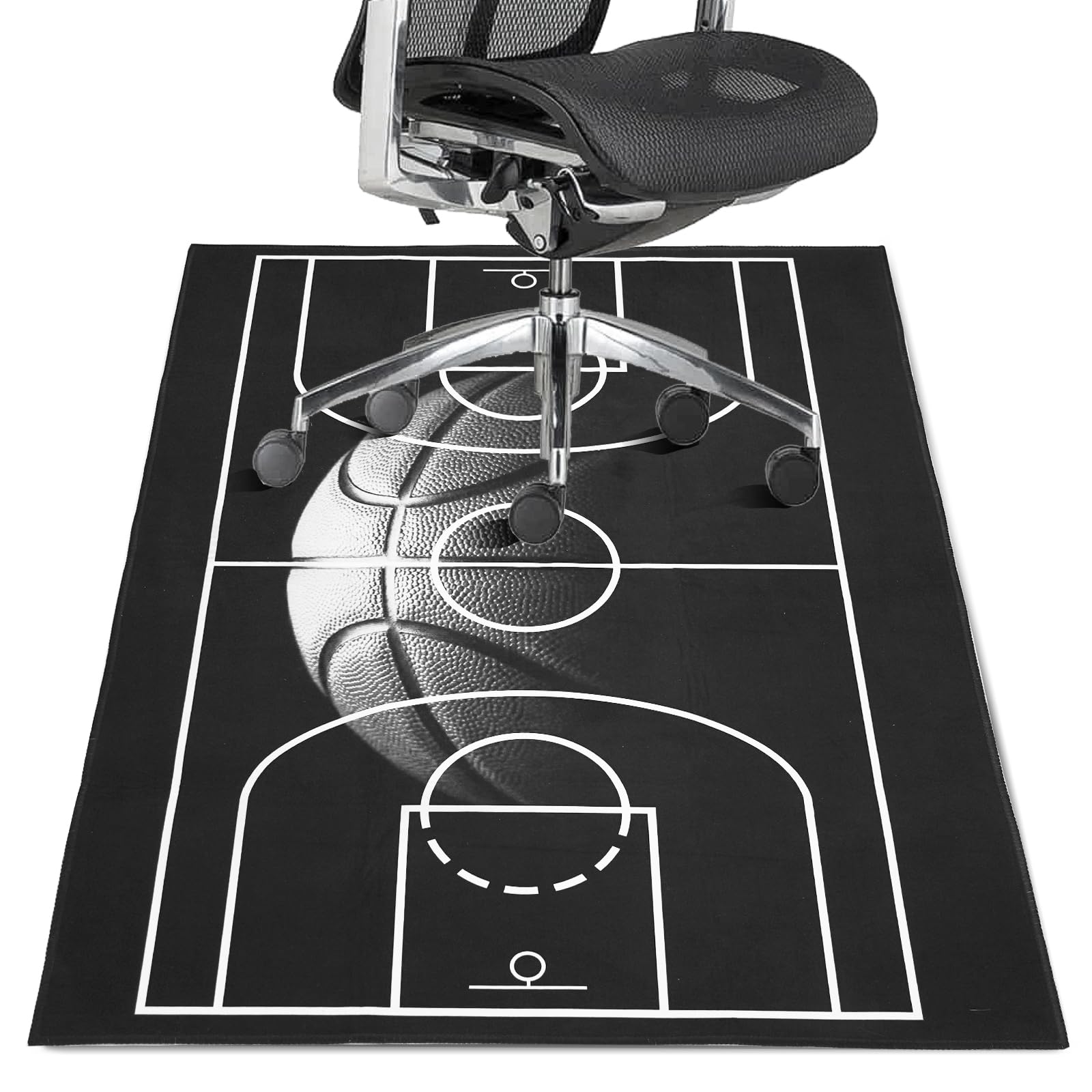 Gaming Chair Mat for Hardwood Floor 36"X 48" Office Rugs for Basketball Game Rolling Mats for Chair Gamer Computer Desk Chair Non-Slip Protector Mats