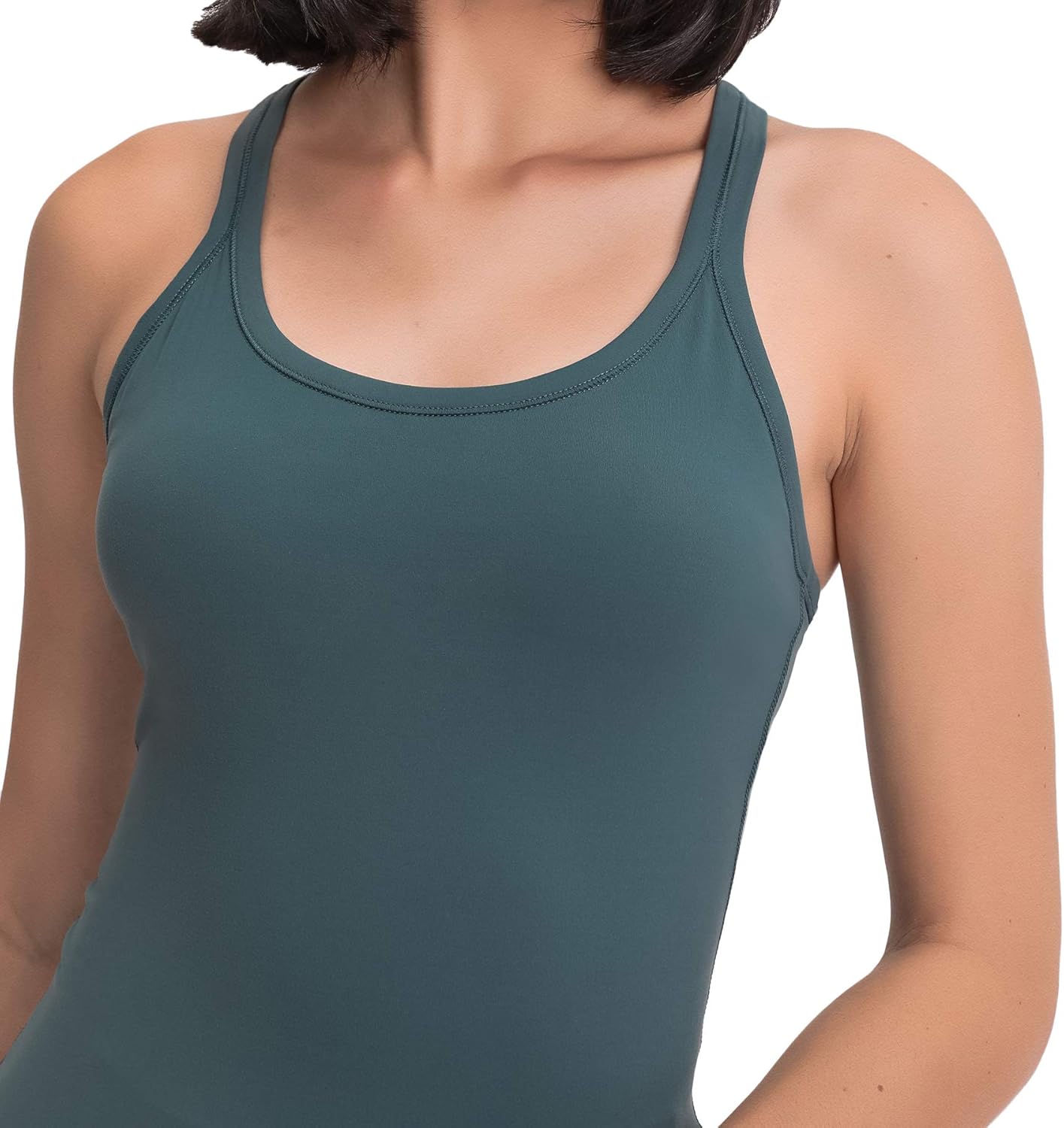 Lemedy Women Racerback Tank Tops Built in Bra Workout Activewear Camisole - Image 4