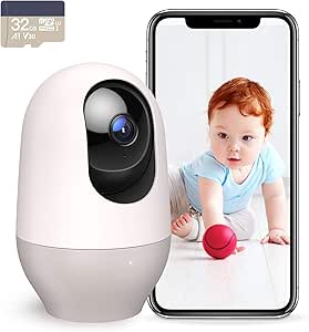 nooie Baby Monitor with SD Card,Baby Monitor with Camera 360 Camera, WiFi Baby Cam with Phone App, AI MotionTracking and Sound Detection,1080P Night Vision Two-Way Audio asin的图片