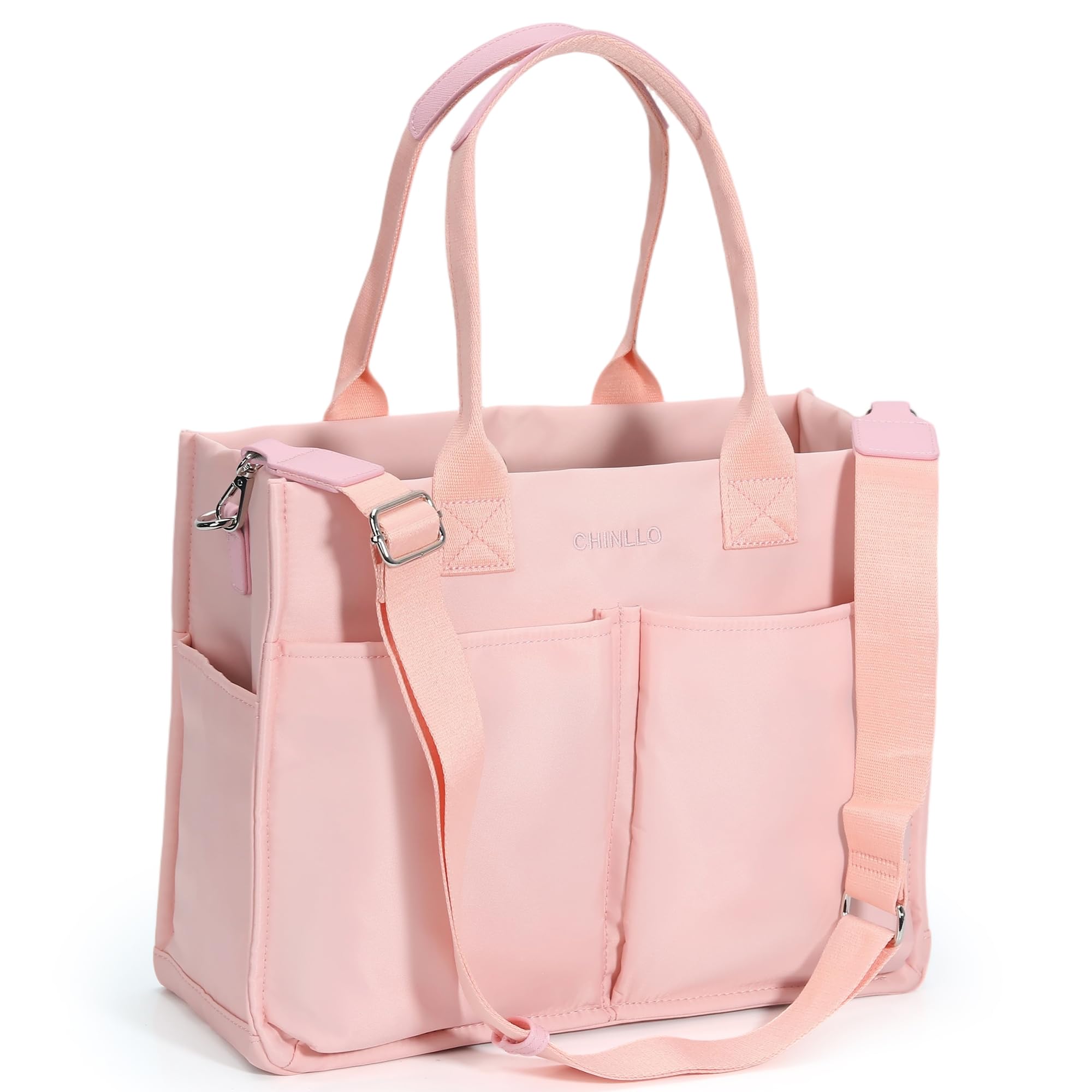 Chinllo Tote Bags for Women, Compartments Nylon Large Tote Handbags