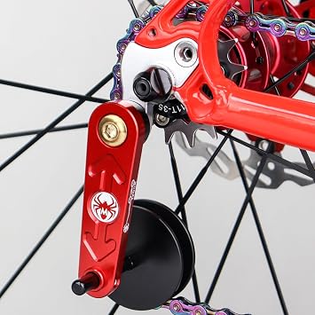 Single Speed Chain Tensioner, Bike Chain Tensioner Adjuster MTB Adjustable Tension Adjustment for Road Bicycle Cycling