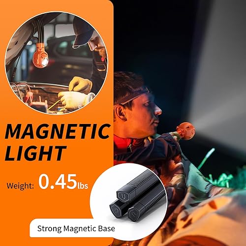 Miniatura 4 de Linterna de campamento, luces de campamento recargables para exteriores, linterna LED con 6 modos de luz, luces de trabajo, linterna de linterna,