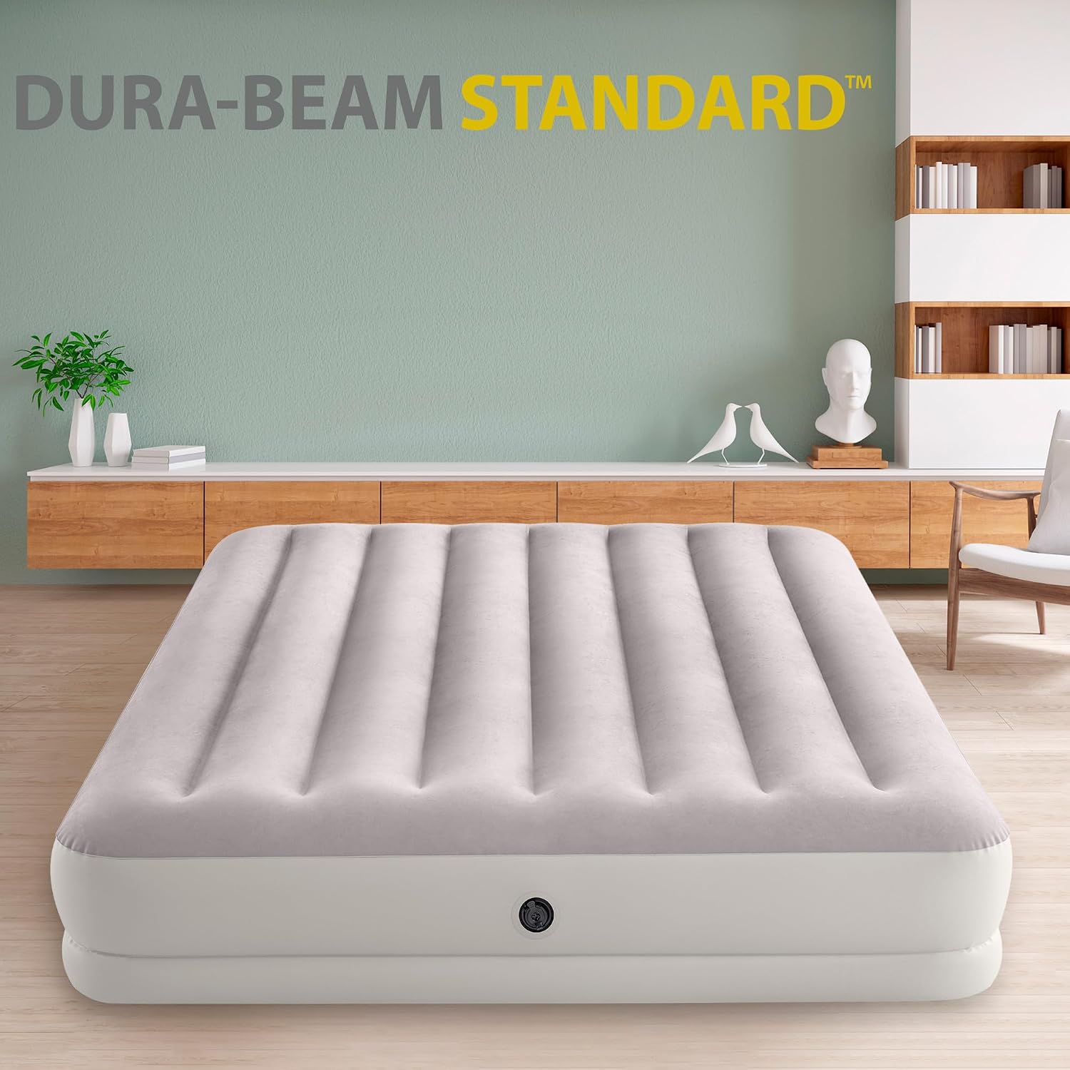 Надувной матрас Intex Queen Dura-Beam Prestige Mid-Rise с USB150, размер в надутом состоянии: 1,52 м × 2,03 м × 30 см (64179)