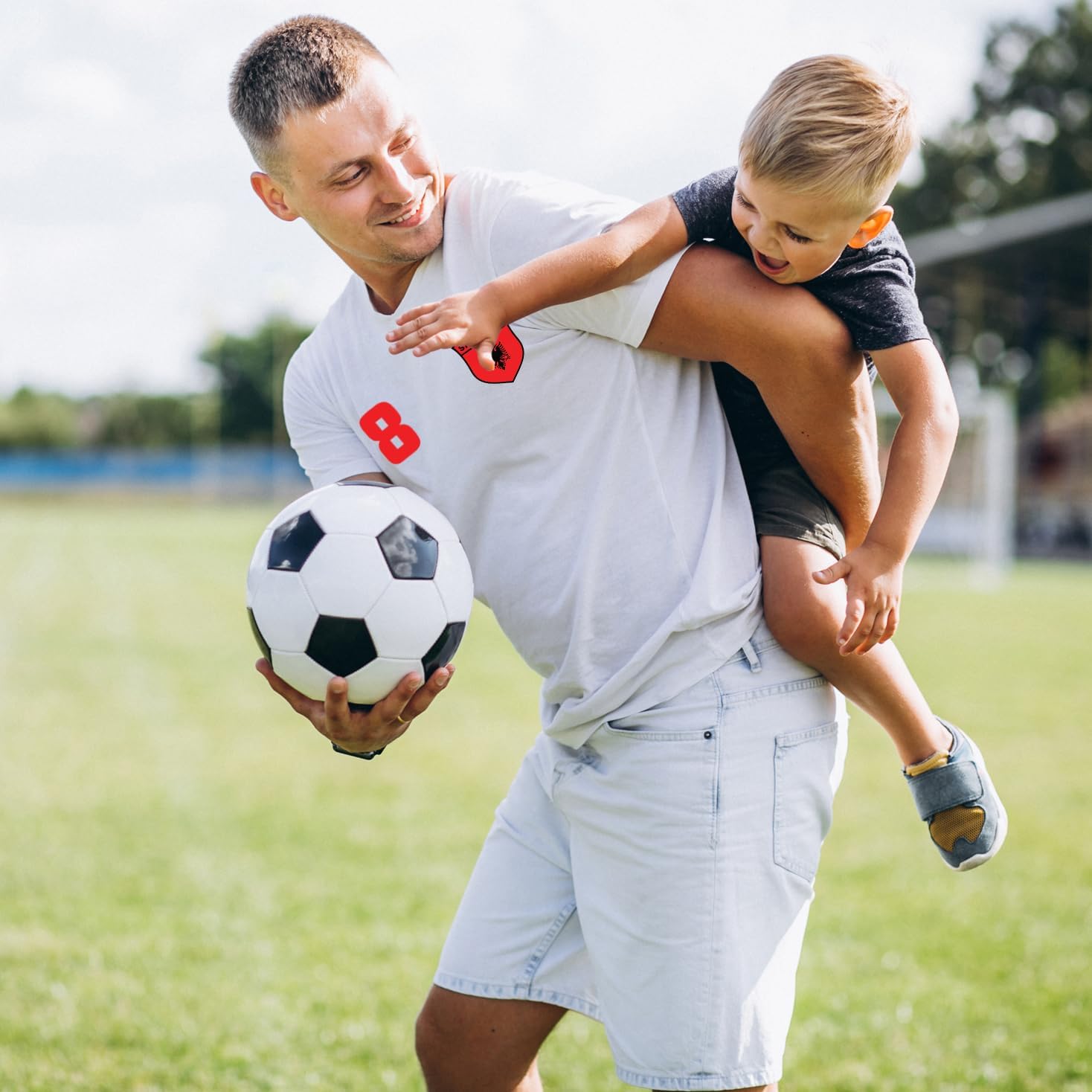 lepni.me Mens Personalised Soccer Jersey Albania T-Shirt | Albanian Flag Badge | European Football Championship 2024 Fans