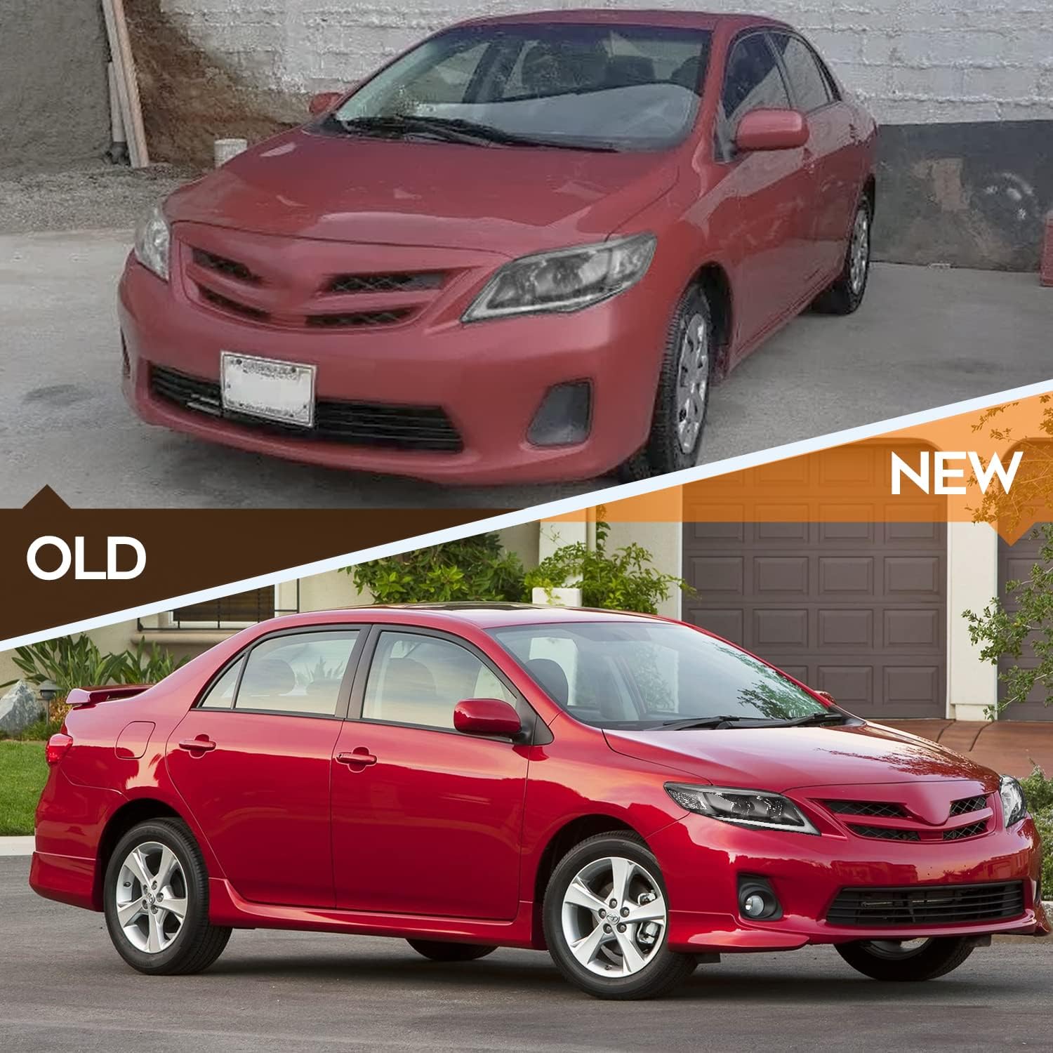 LED Projector Headlight Assembly for Toyota Corolla 2011-2013 LED Turn Signal Light DRL Front Lamps Driver and Passenger Side