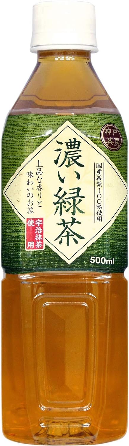 Amazon 神戸茶房 濃い緑茶 Pet 500ml 24本 国産茶葉100 宇治抹茶入り 無香料 無着色 神戸茶房 お茶飲料 通販