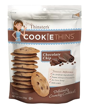 Thinsters Cookies, Chocolate Chip Cookie Thins, 4 Ounce Bag