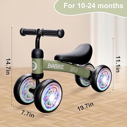 Vista 42 de Baby Balance Bike Toys for 12-36 Months Kids Toy Boy and Girls Gifts Toddler Best First Birthday Gift Children Walker No Pedal Infant 4 Wheels