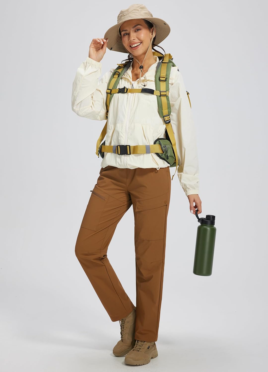 Libin Women's Hiking Pants Lightweight Quick Dry Water Resistant Cargo Pants Outdoor Casual Travel with 5 Pockets