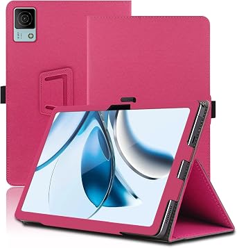 Case for DOOGEE T40 11 inch, DOOGEE T40 Tablet Case, Folding Stand Protective Cover with Pencil Holder and Wrist Strap, Full Protection. Red