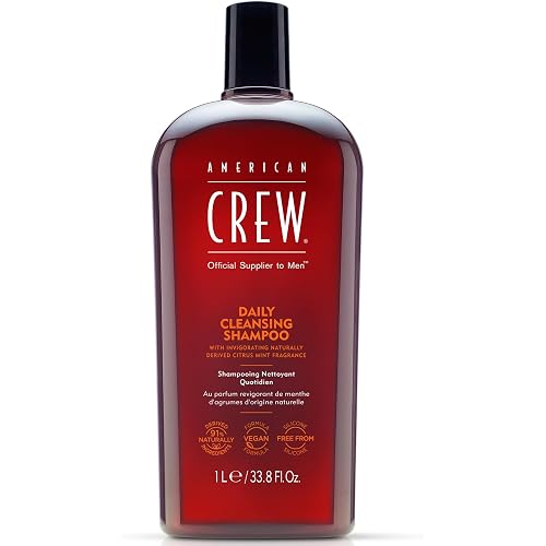 American Crew Men's Daily Cleansing Shampoo, Citrus Mint, 33.8 fl oz