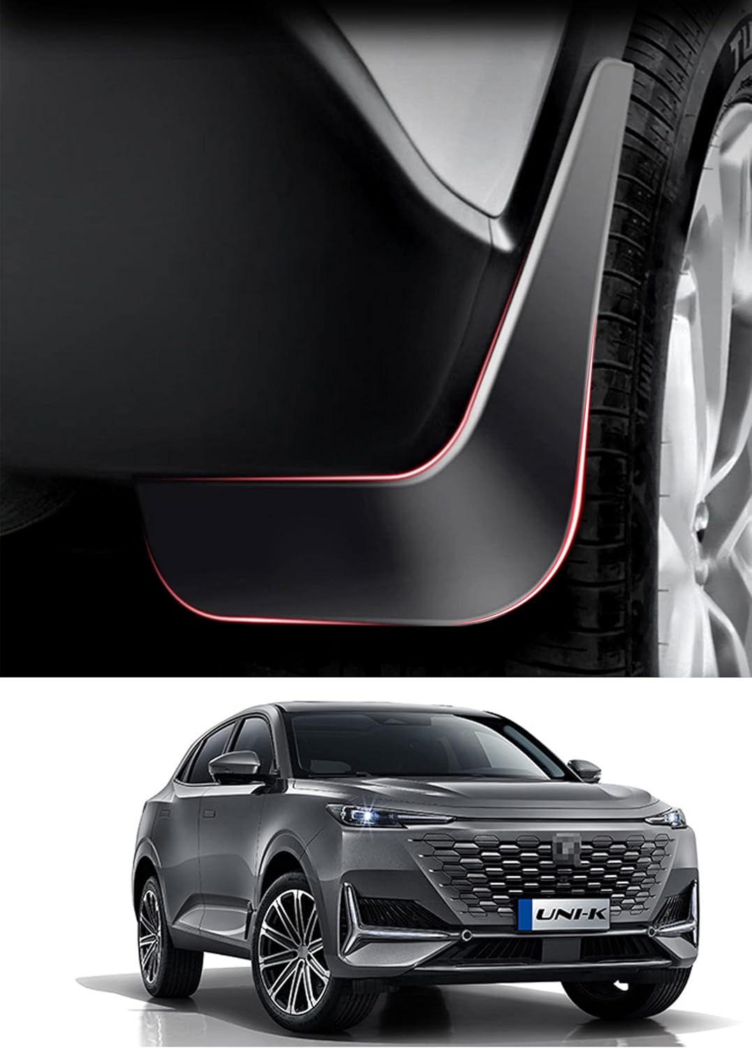 GZBFTDH Car Mud Guards Flaps Splash Compatible for Changan UNI-K 2021 2022 2023 Accessories, Auto Parts Front Rear Mudguard Fender 4pcs/Set