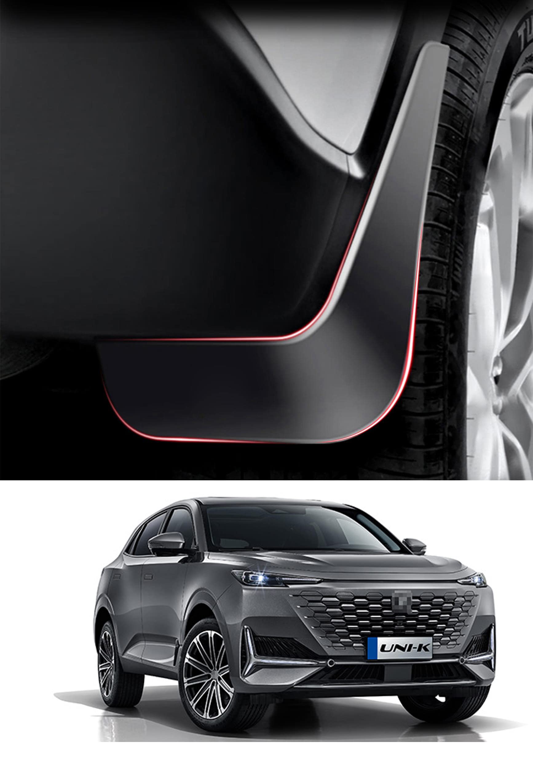 GZBFTDHCar Mud Guards Flaps Splash Compatible for Changan UNI-K 2021 2022 2023 Accessories, Auto Parts Front Rear Mudguard Fender 4pcs/Set