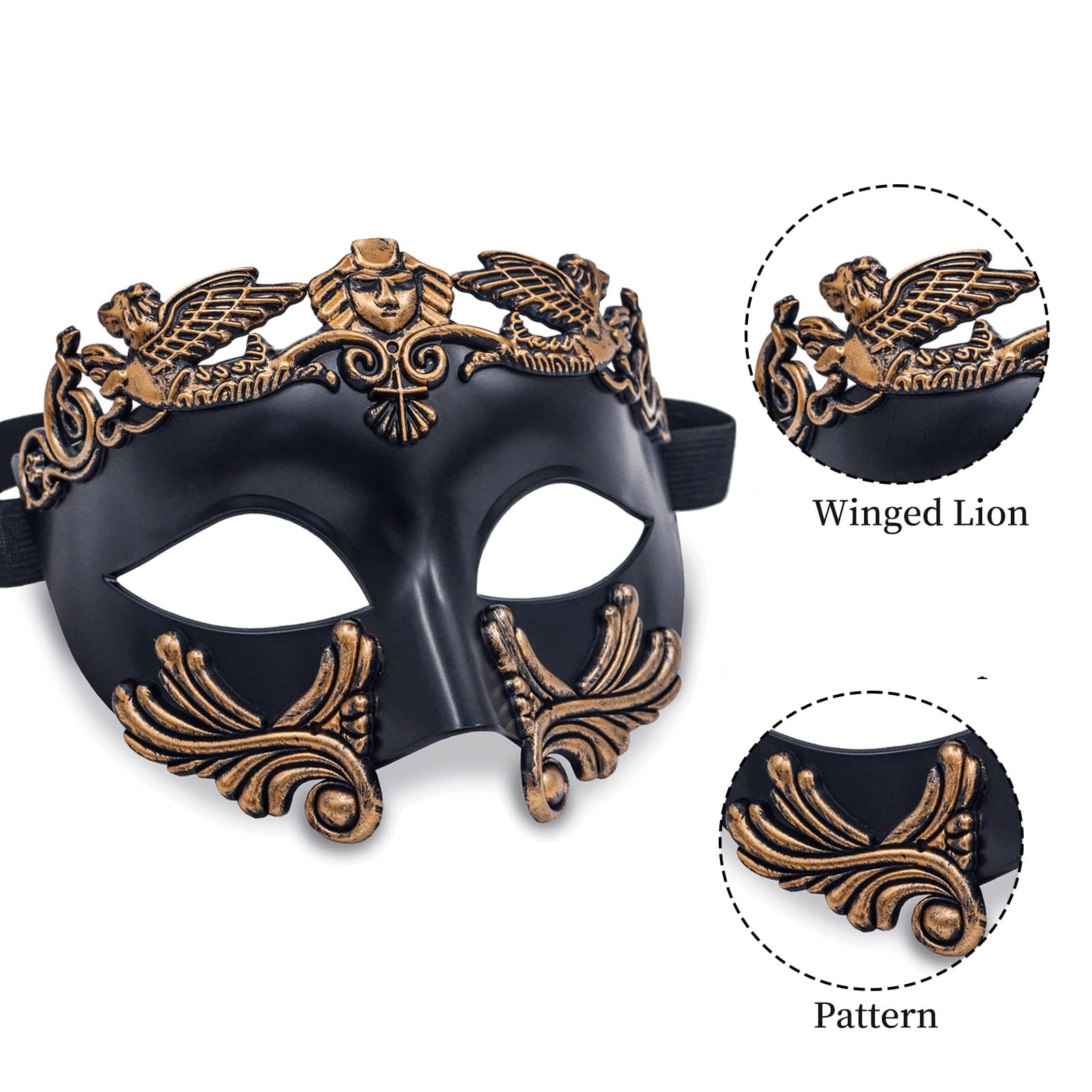 SHIFANQI Masquerade Mask for Men Vintage Venetian Mask for Halloween Costume Parties, Masquerade Balls, Mardi Gras - Image 3