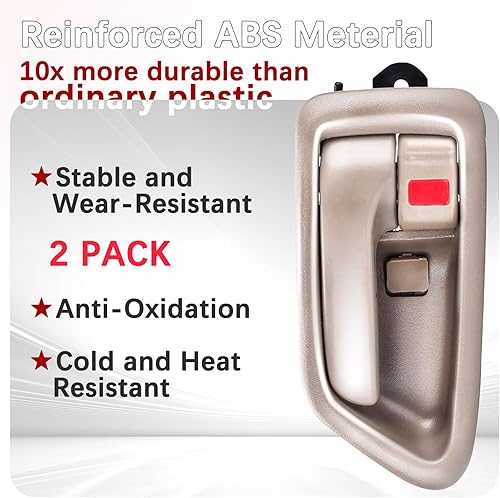 Miniatura 5 de FAERSI 2 piezas de manija interior interior de la puerta delantera trasera del conductor y del pasajero de repuesto para Toyota Camry 1997 1998 1999