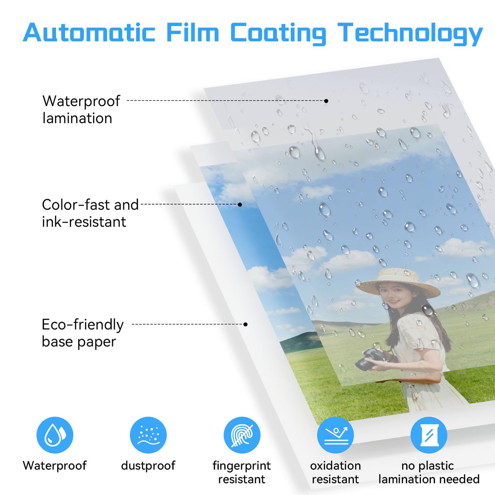Generic Carta Fotografica Lucida, 80 Fogli di Carta Fotografica 4x6 e 2 Nastri, Compatibile con gli Accessori per Stampante 1S DHP510 DHP511 DHP513, Sublimazione Istantanea
