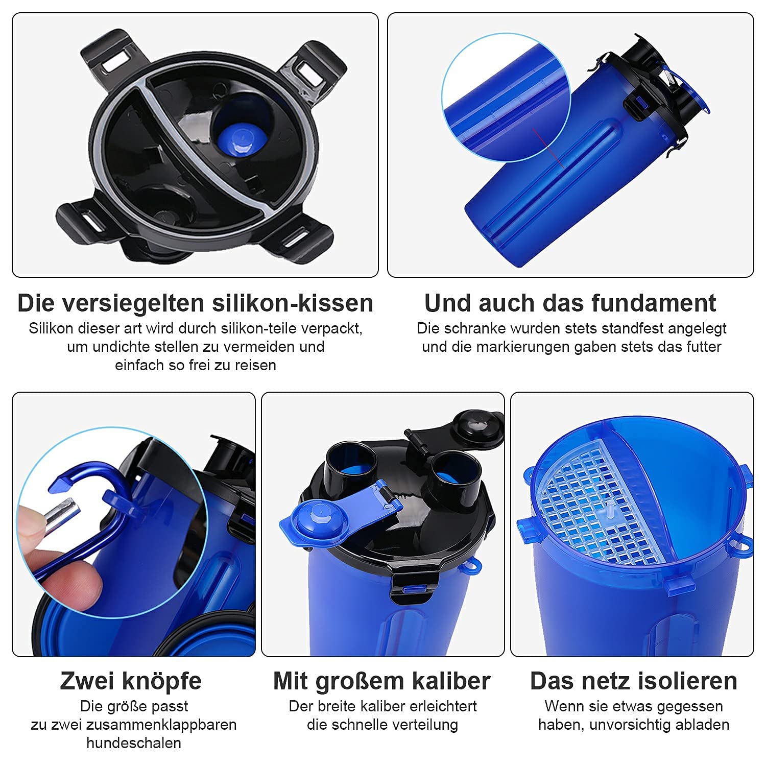 Chaies Hundewasserflasche 2-in-1 - Tragbarer Trinknapf Für Unterwegs