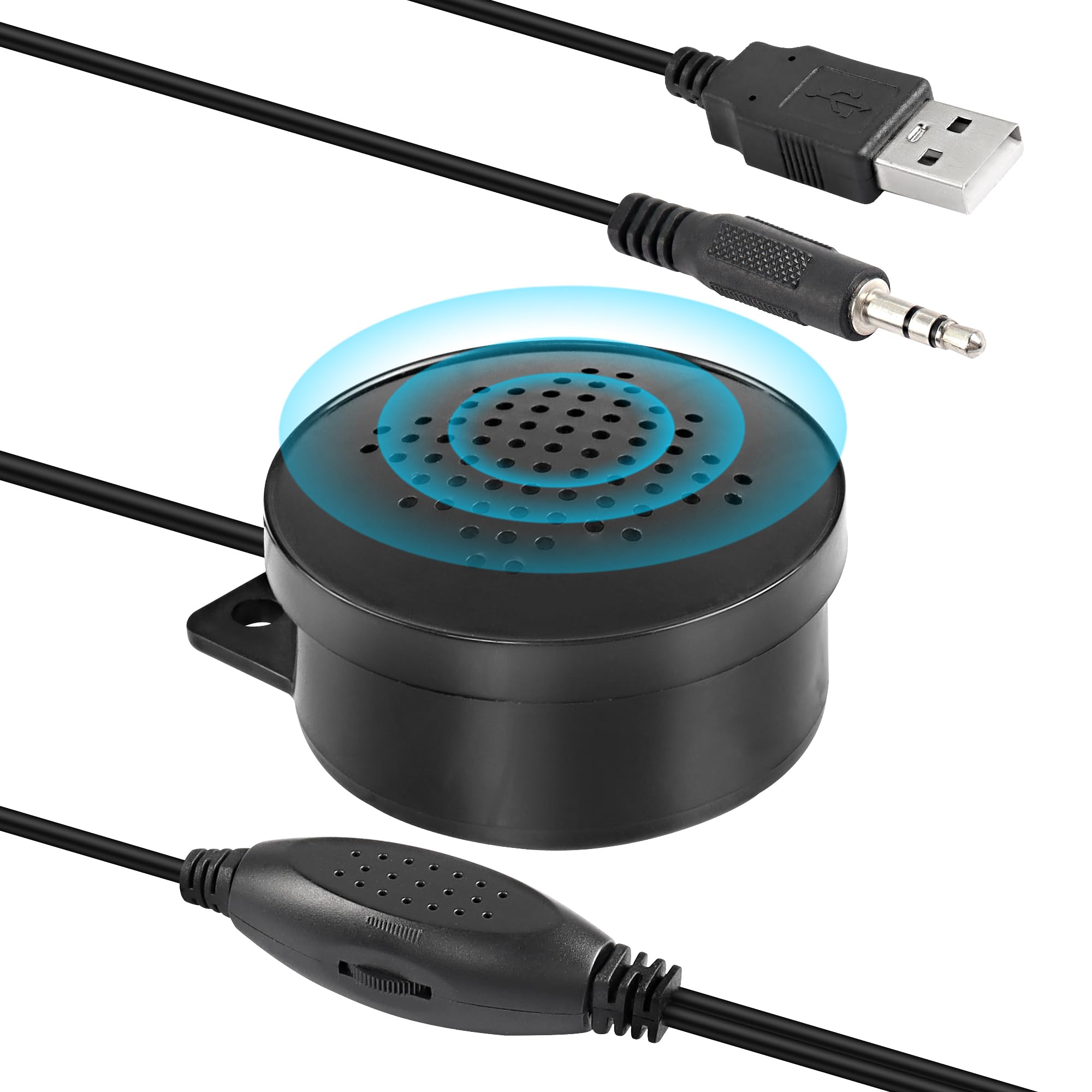 MEIRIYFA Haut-parleur ordinateur pour bureau et portable, avec USB et entrée AUX 3,5 mm