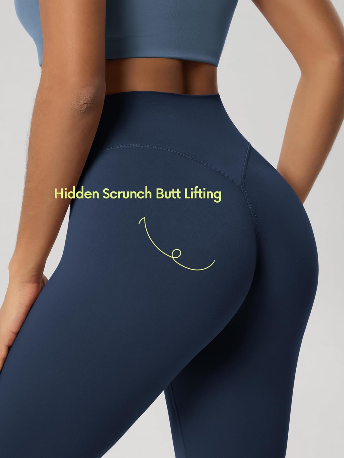 ODODOS Hidden Scrunch Butt Lifting Leggings for Women - 25" / 27" / 29" No Front Seam High Waist Booty Sculpting Yoga Pants image 5