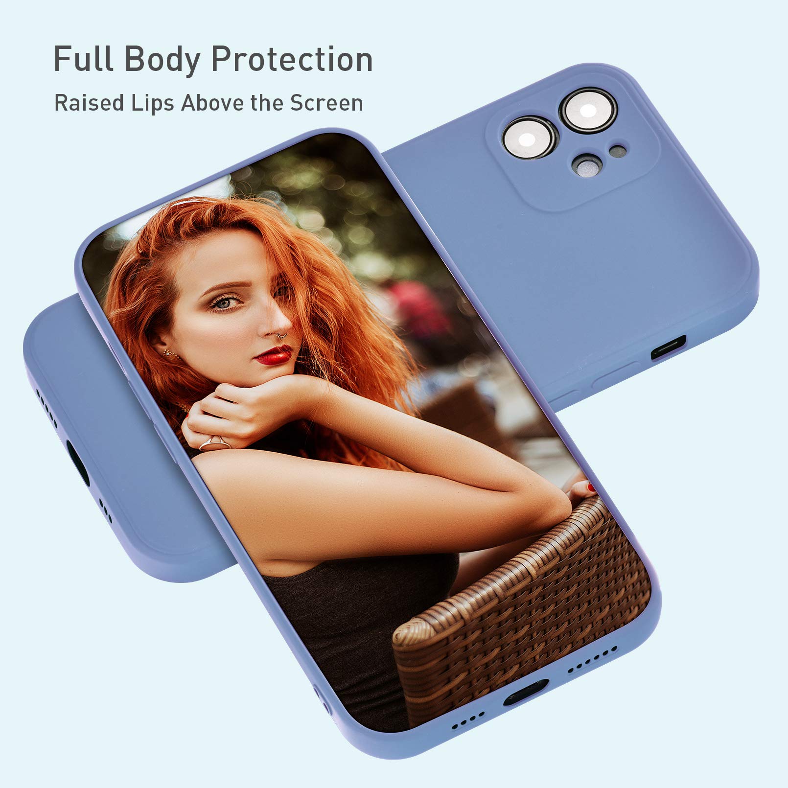 GTElectro Heart Love Design - Custodia sottile in silicone antiurto per Apple iPhone 12, colore: Blu