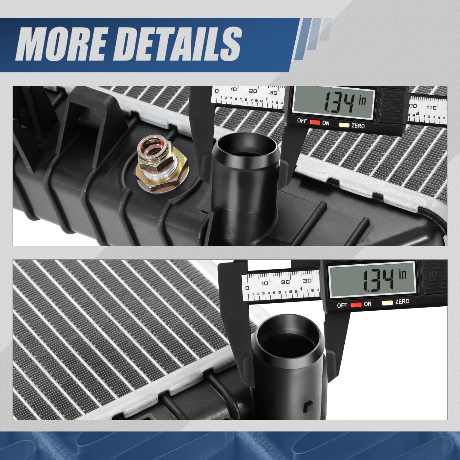 Auto Dynasty Radiator Compatible with 2010-2011 Chevy Camaro, Aluminum Radiator, 1-Row Radiator w/Transmission Oil Cooler, GM3010534, DPI 13141