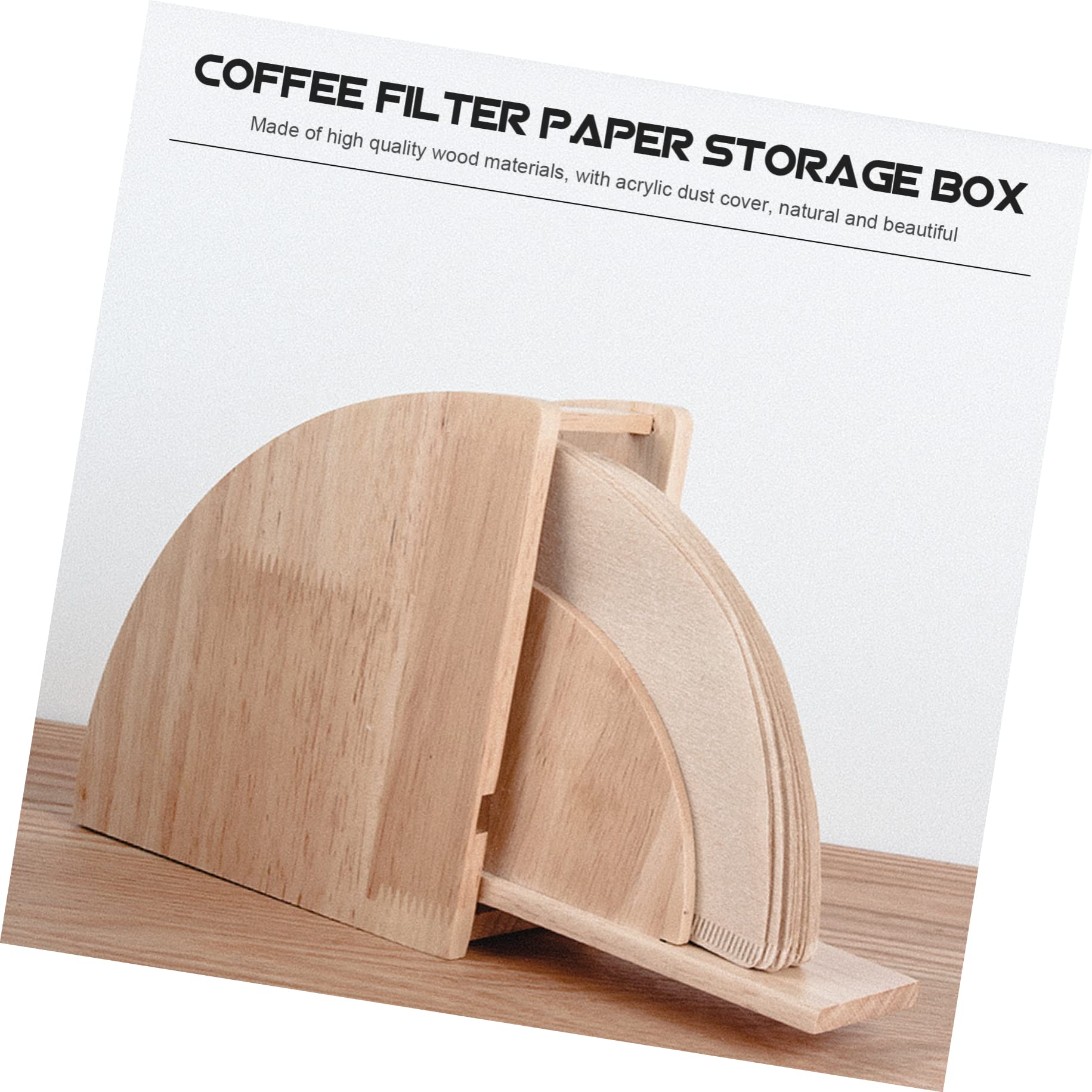 Alipis Boîte Bois pour Papiers Filtres Rangement De Bureau Organisateur De Maison Support De Filtres à Café