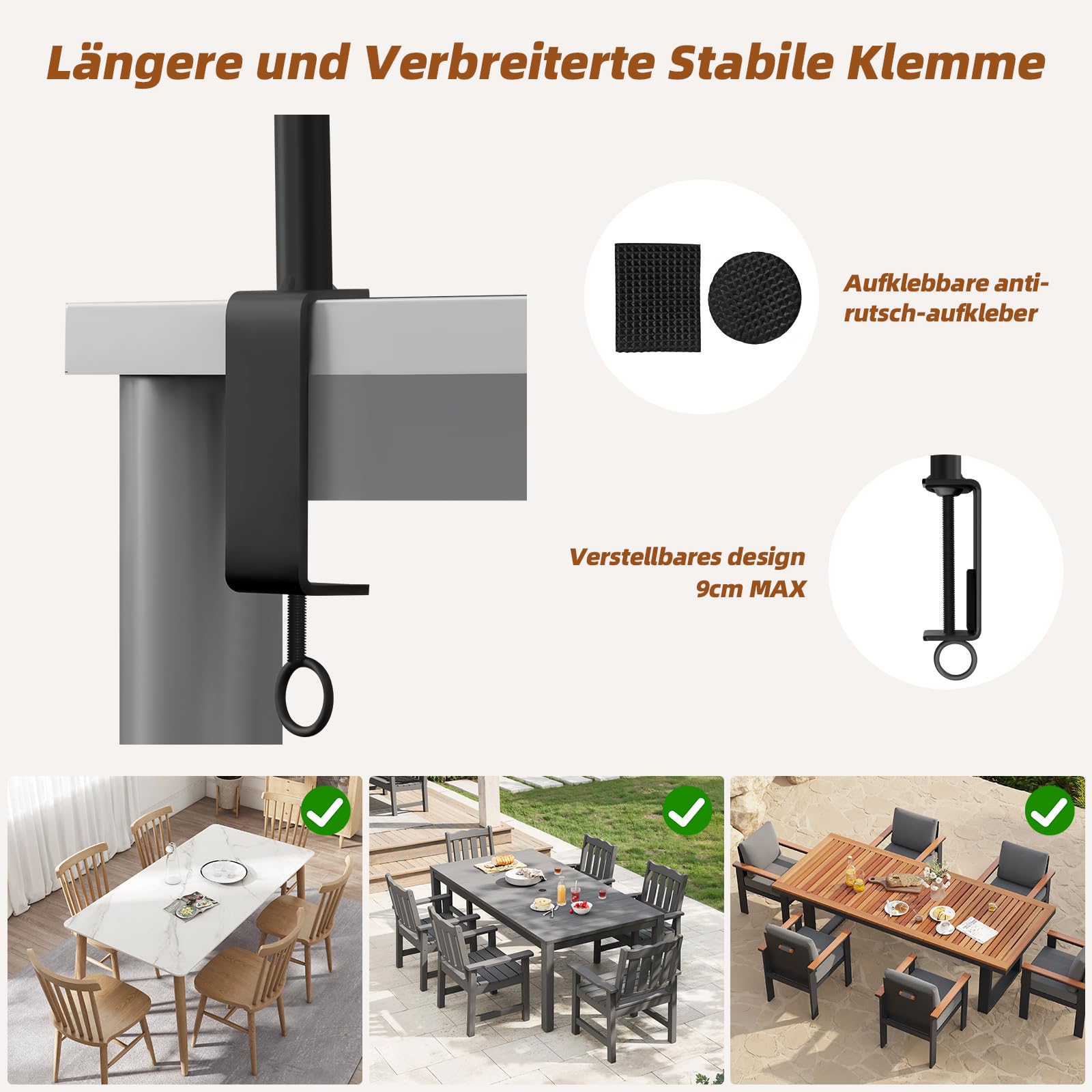 Mittimiya Barra de Mesa Ajustable de 73-280 cm, Arco MetáLico para Mesa con Abrazaderas, Barra Decorativa para Mesa para Bodas, CumpleañOs, Aniversarios, San ValentíN, Decoraciones para Fiestas