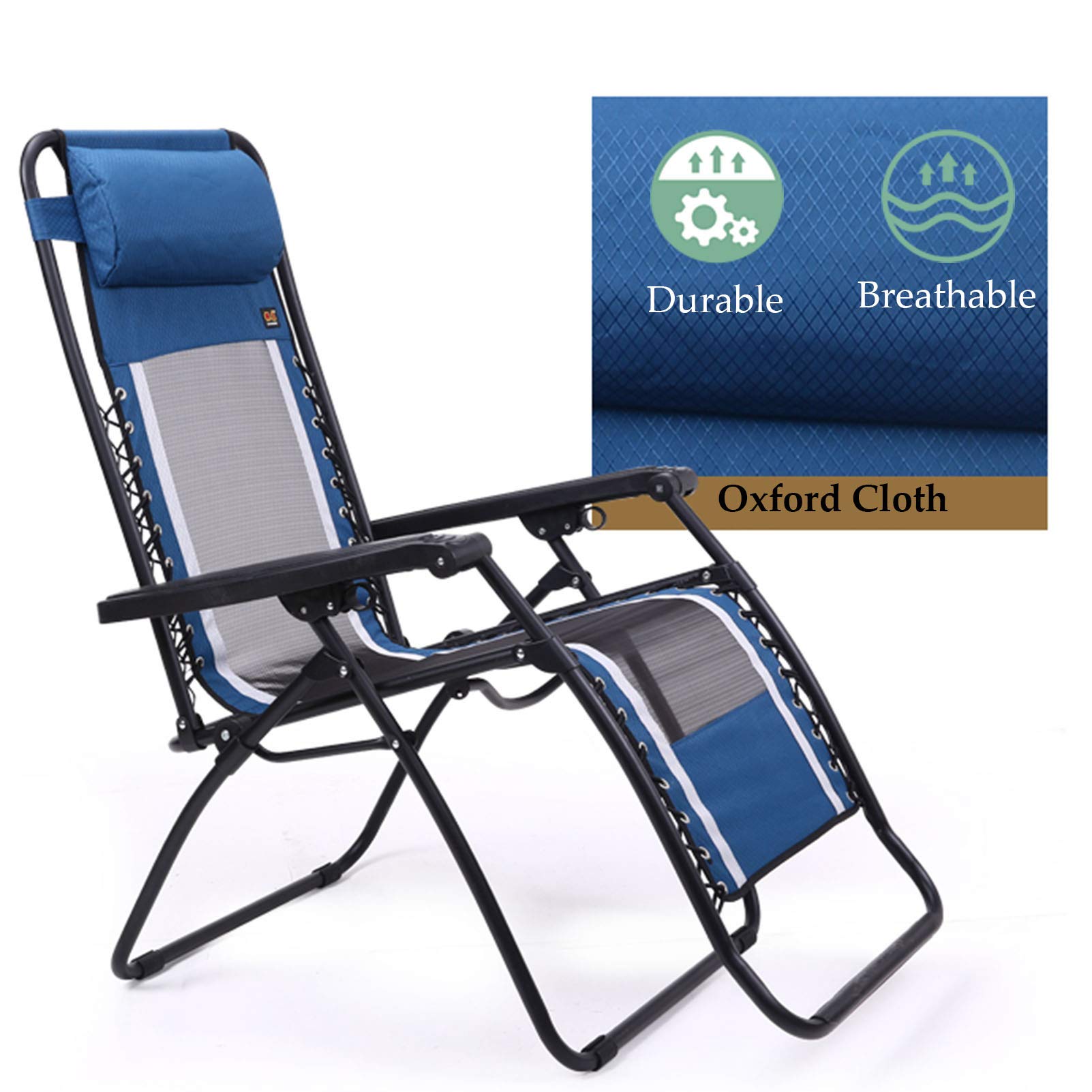 Wyściełane krzesło wypoczynkowe Zero Gravity Chair Składany przenośny leżak plażowy Camping