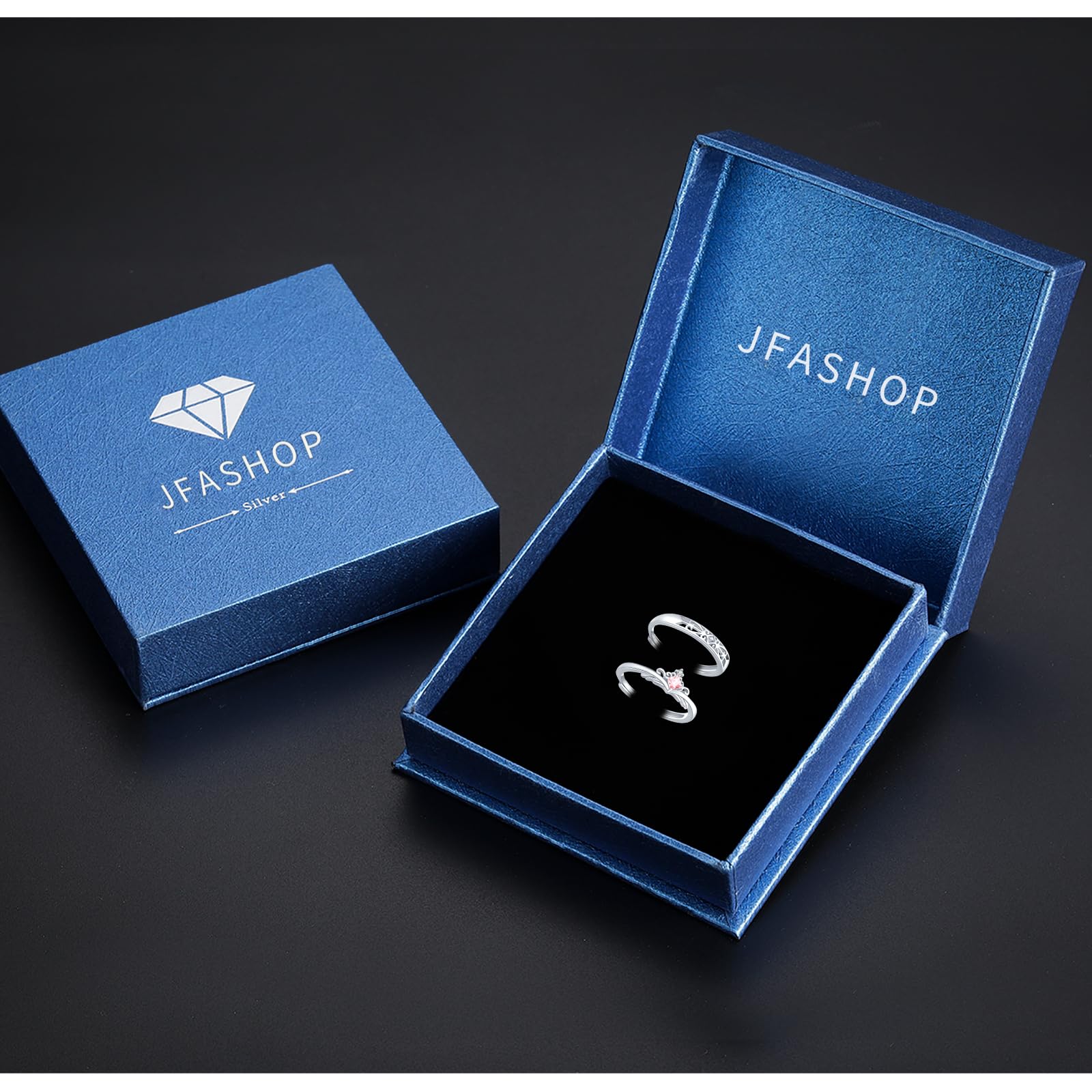 Paar Ringe Set 925 Sterling Silber Verlobungsringe Paar Verstellbare Offene Ring für Verlobungsringe Paar Fingerring Matching Rings Jubiläum Valentinstag für Damen Herren